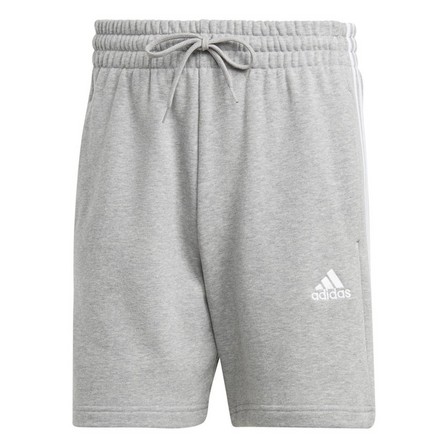 Men Essentials French Terry 3-Stripes Shorts, Grey, A701_ONE, large image number 2