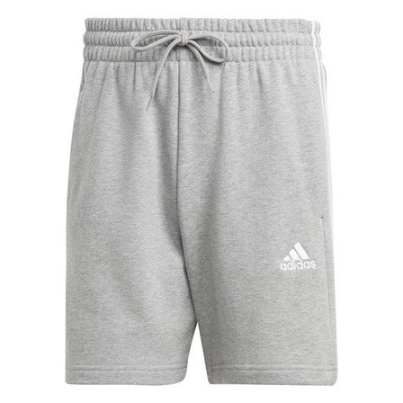 Men Essentials French Terry 3-Stripes Shorts, Grey, A701_ONE, large image number 3