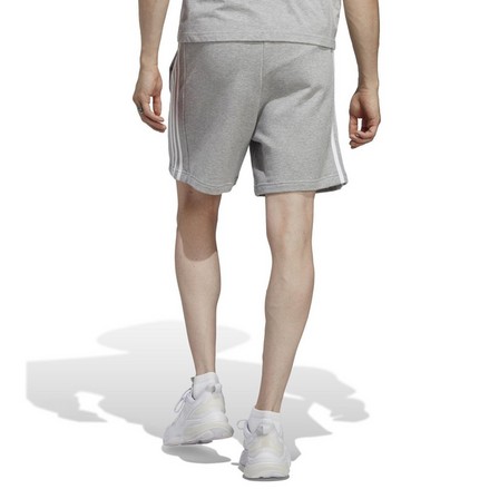 Men Essentials French Terry 3-Stripes Shorts, Grey, A701_ONE, large image number 4