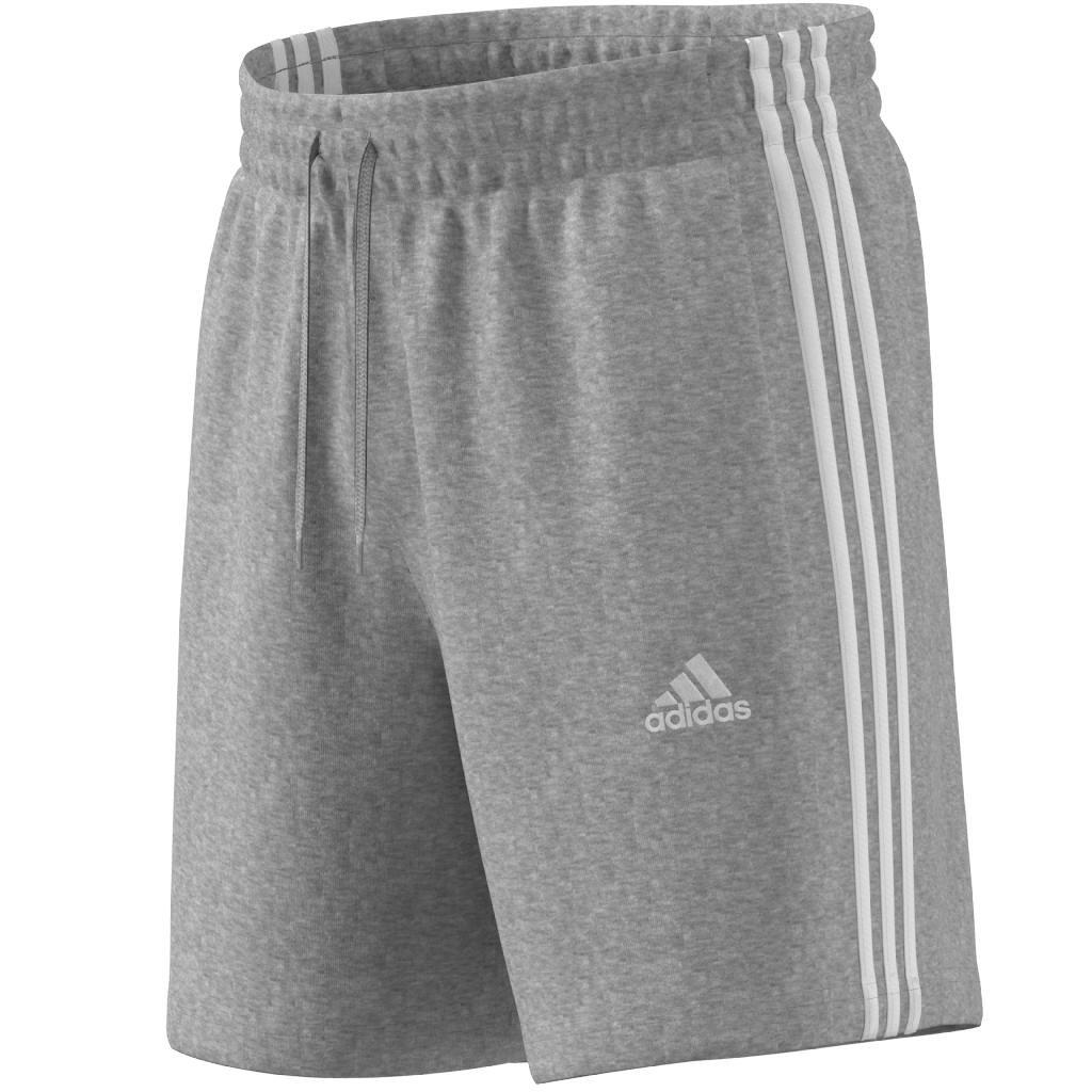 adidas - Men Essentials French Terry 3-Stripes Shorts, Grey