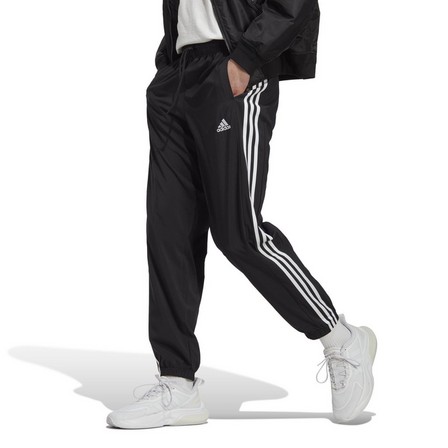 Men Aeroready Essentials 3-Stripes Tracksuit Bottoms, Black, A701_ONE, large image number 8