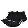 Unisex Performance Cushioned Low Socks 3 Pairs, Black, A701_ONE, thumbnail image number 0