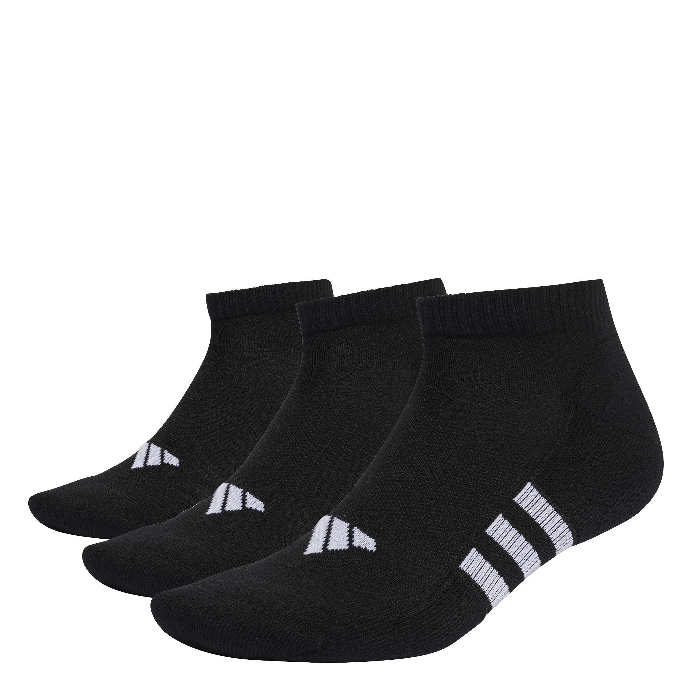 adidas - Unisex Performance Cushioned Low Socks 3 Pairs, Black