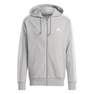 Men Essentials French Terry 3-Stripes Full-Zip Hoodie, Grey, A701_ONE, thumbnail image number 1