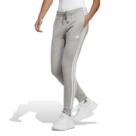 Women Essentials 3-Stripes French Terry Cuffed Joggers, Grey, A701_ONE, large image number 8