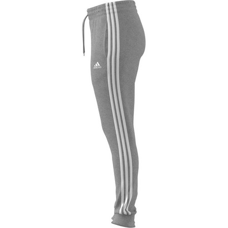 Women Essentials 3-Stripes French Terry Cuffed Joggers, Grey, A701_ONE, large image number 10
