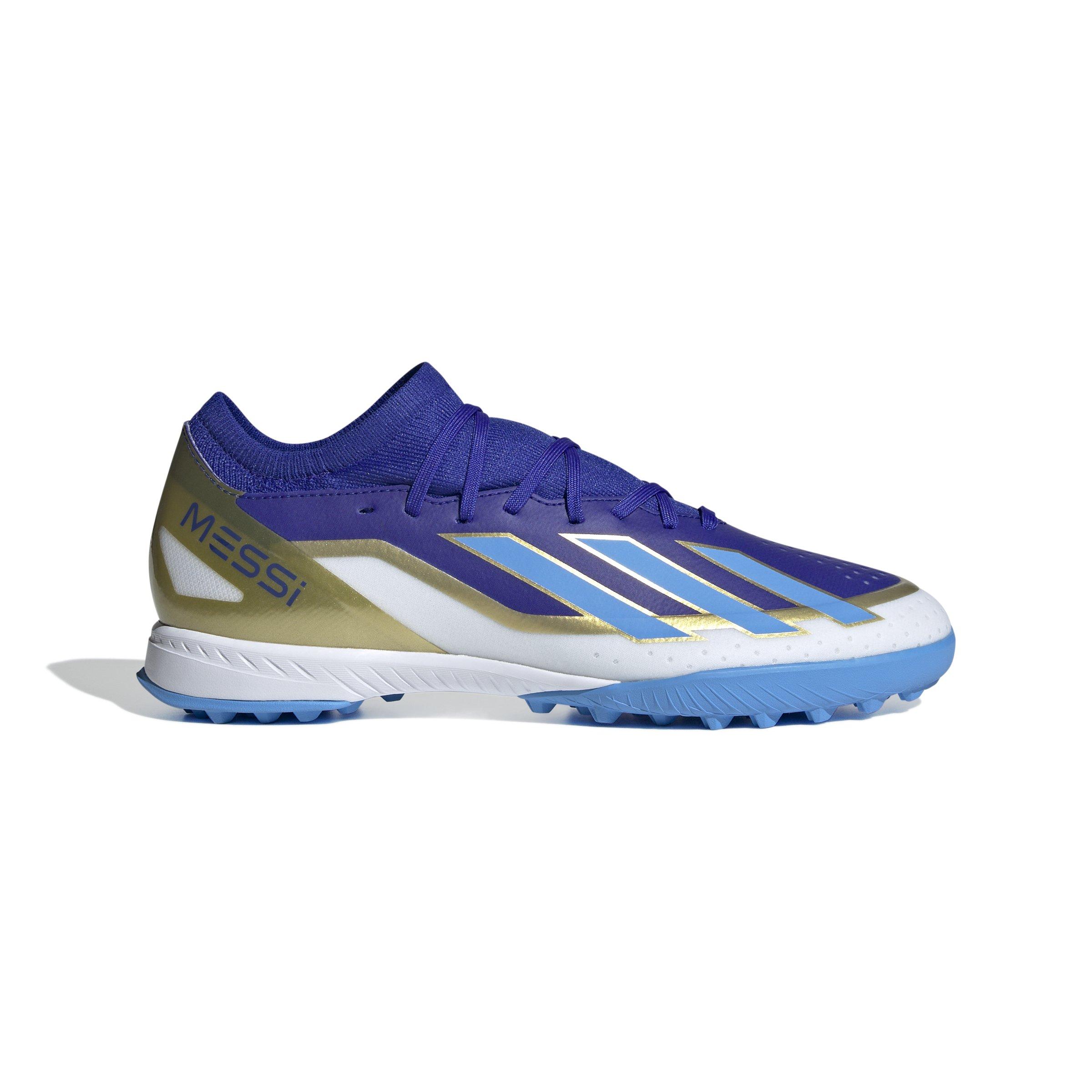 adidas - Unisex X Crazyfast Messi League Turf Boots, Blue