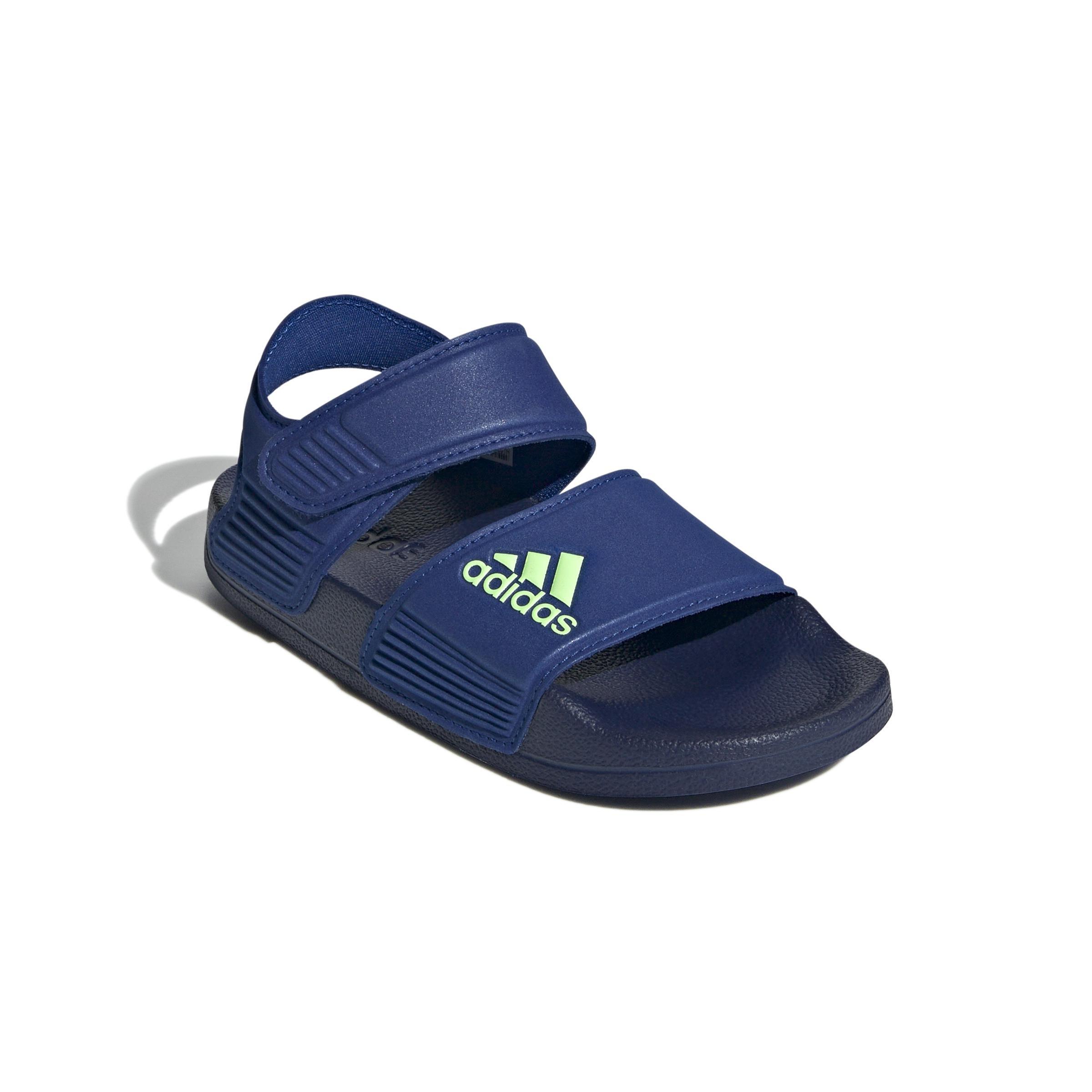 Unisex Kids Adilette Sandals, Blue, A701_ONE, large image number 1