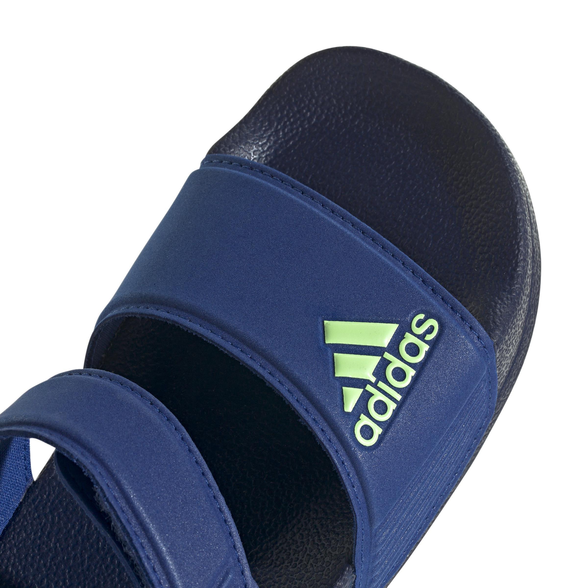 Unisex Kids Adilette Sandals, Blue, A701_ONE, large image number 4