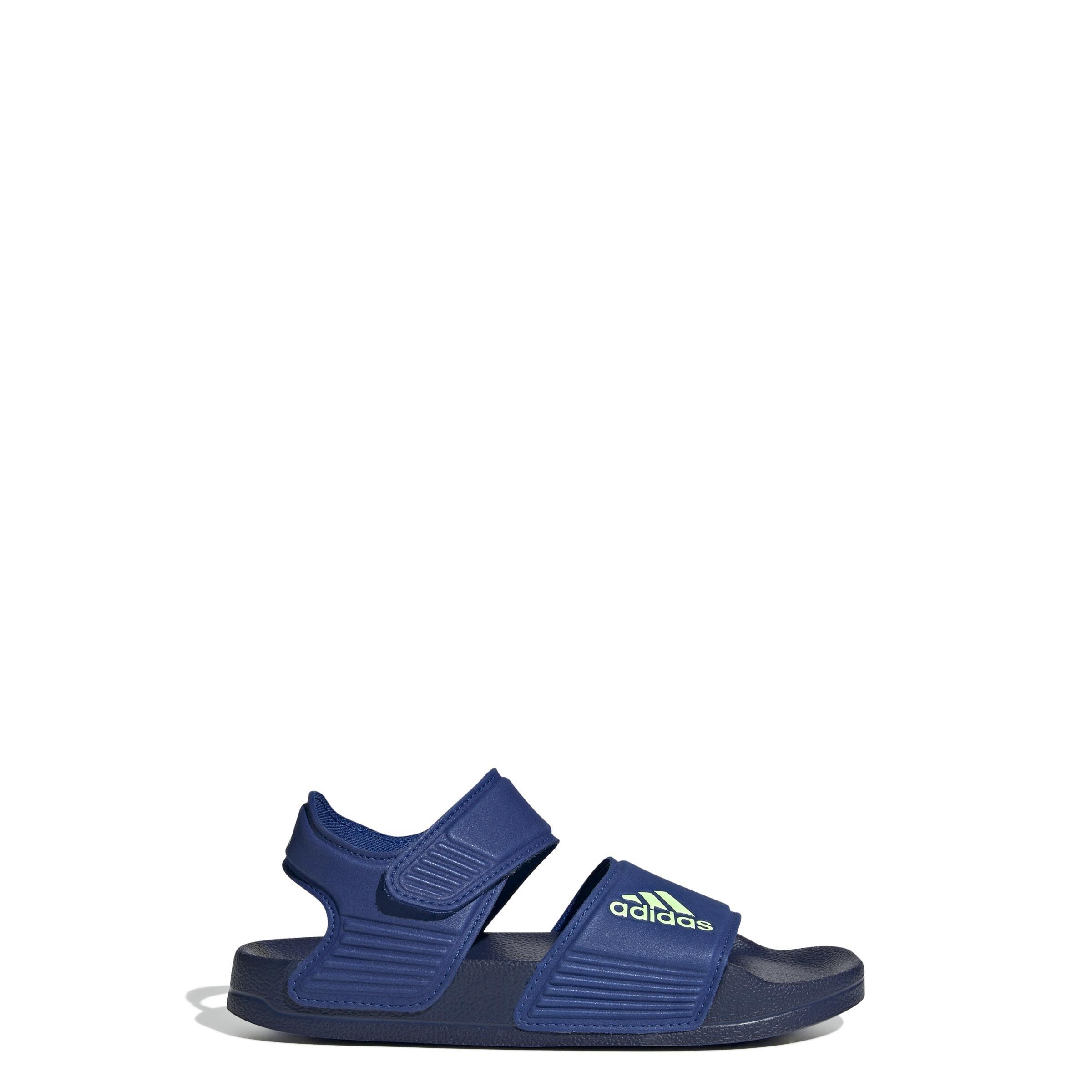 Unisex Kids Adilette Sandals, Blue, A701_ONE, large image number 6