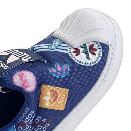 Kids Unisex Superstar 360 Shoes, Blue, A701_ONE, large image number 2