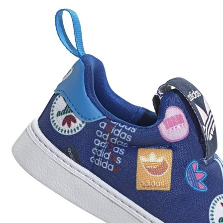 Kids Unisex Superstar 360 Shoes, Blue, A701_ONE, large image number 3