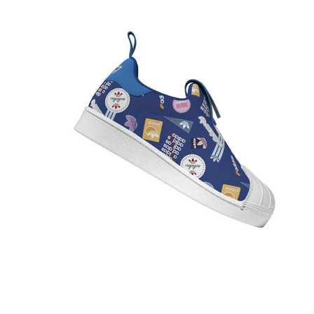 Kids Unisex Superstar 360 Shoes, Blue, A701_ONE, large image number 5