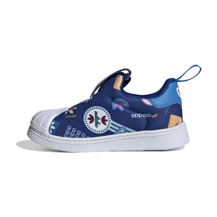 Kids Unisex Superstar 360 Shoes, Blue, A701_ONE, large image number 7