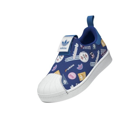 Kids Unisex Superstar 360 Shoes, Blue, A701_ONE, large image number 8