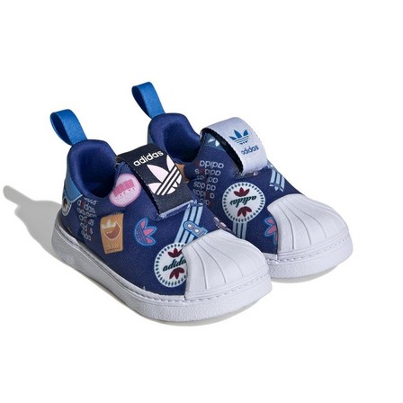 Kids Unisex Superstar 360 Shoes, Blue, A701_ONE, large image number 13