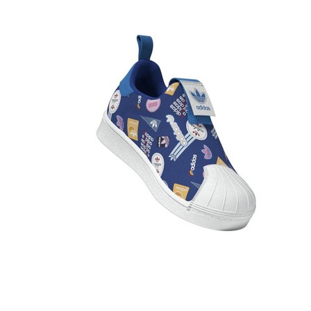 Kids Unisex Superstar 360 Shoes, Blue, A701_ONE, large image number 14