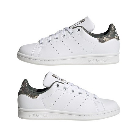Unisex Kids Stan Smith Shoes, White, A701_ONE, large image number 15