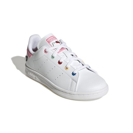 Unisex Kids Hello Kitty Stan Smith Shoes, White, A701_ONE, large image number 0