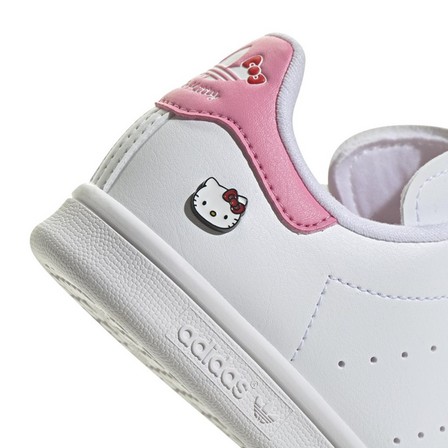 Unisex Kids Hello Kitty Stan Smith Shoes, White, A701_ONE, large image number 2