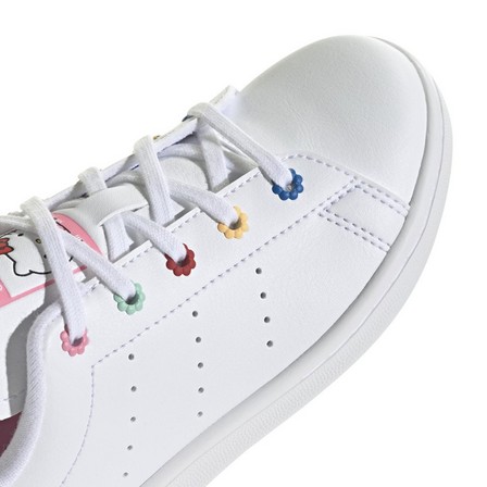Unisex Kids Hello Kitty Stan Smith Shoes, White, A701_ONE, large image number 3