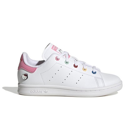 Unisex Kids Hello Kitty Stan Smith Shoes, White, A701_ONE, large image number 4