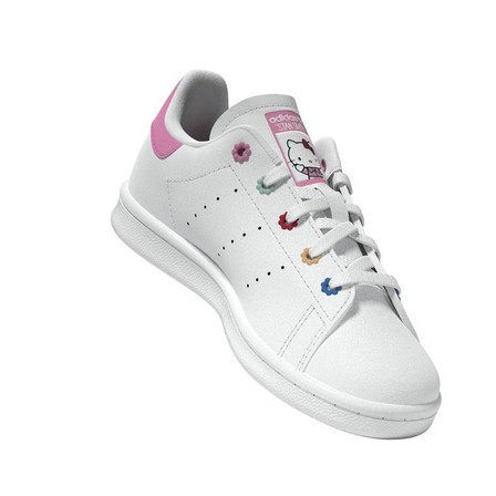 Unisex Kids Hello Kitty Stan Smith Shoes, White, A701_ONE, large image number 6