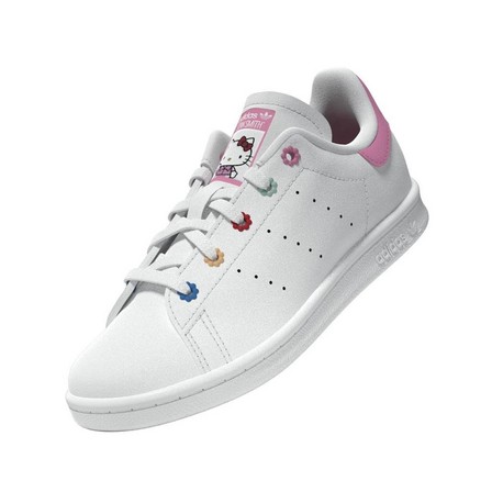 Unisex Kids Hello Kitty Stan Smith Shoes, White, A701_ONE, large image number 8
