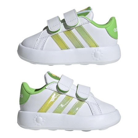 Kids Unisex Grand Court 2.0 Tink Tennis Sportswear Shoes, White, A701_ONE, large image number 5