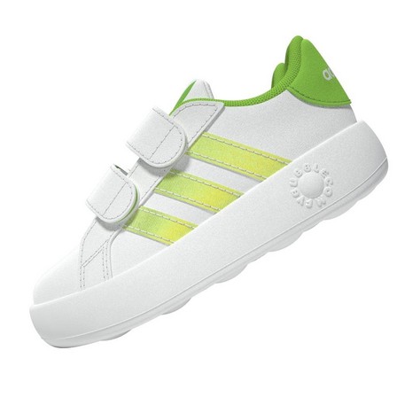 Kids Unisex Grand Court 2.0 Tink Tennis Sportswear Shoes, White, A701_ONE, large image number 9