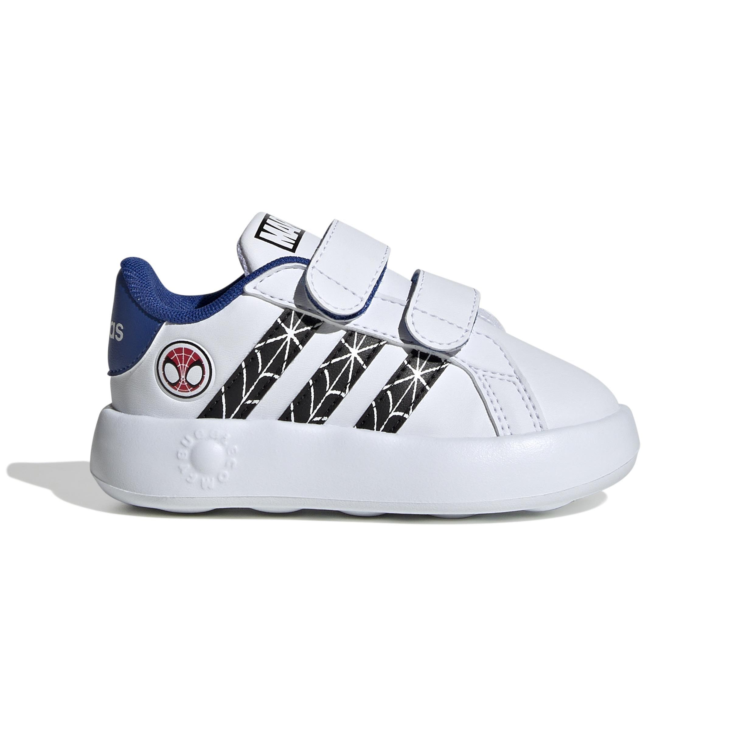 adidas - Kids Unisex Marvels Spider-Man Grand Court Shoes, White