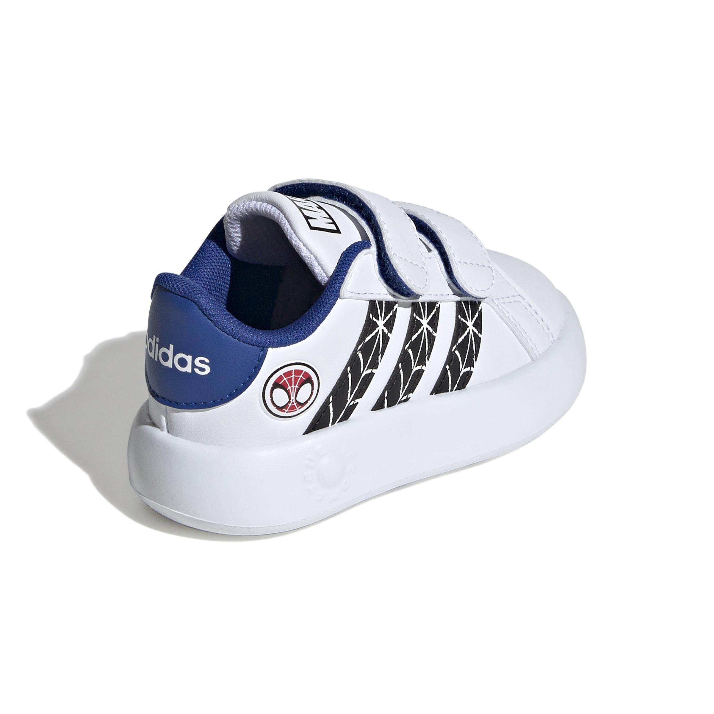 Unisex Kids Marvel's Spider-Man Grand Court Shoes, White, A701_ONE, large image number 3