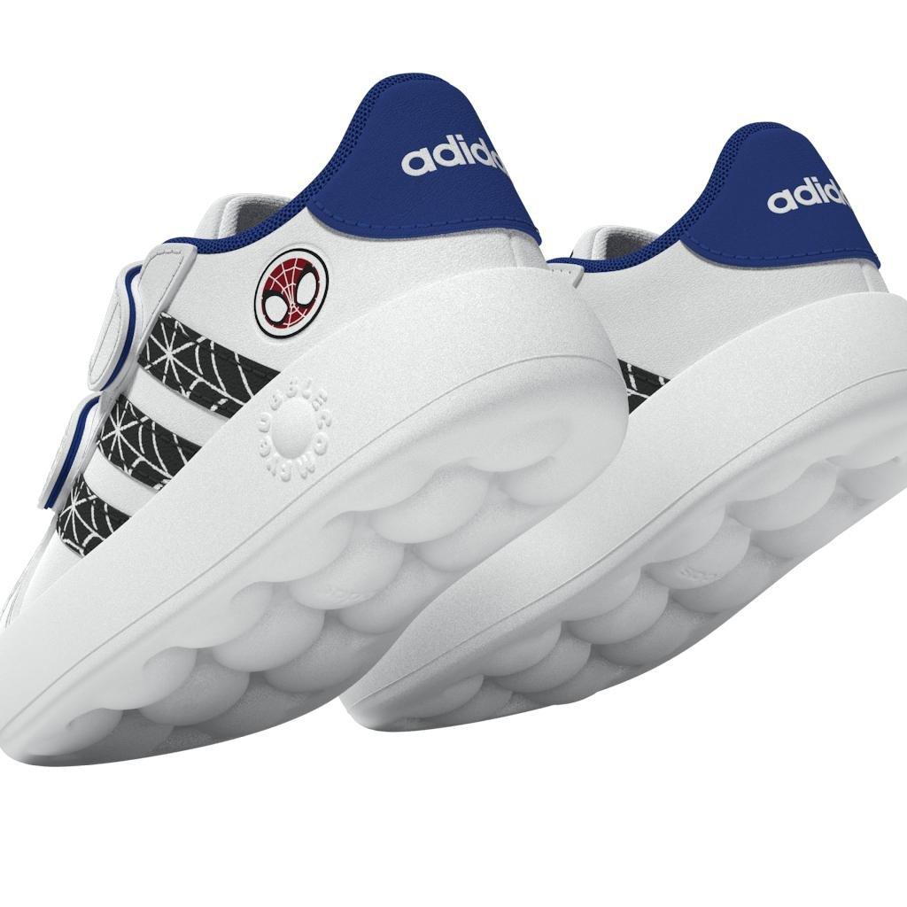 adidas - Kids Unisex Marvels Spider-Man Grand Court Shoes, White