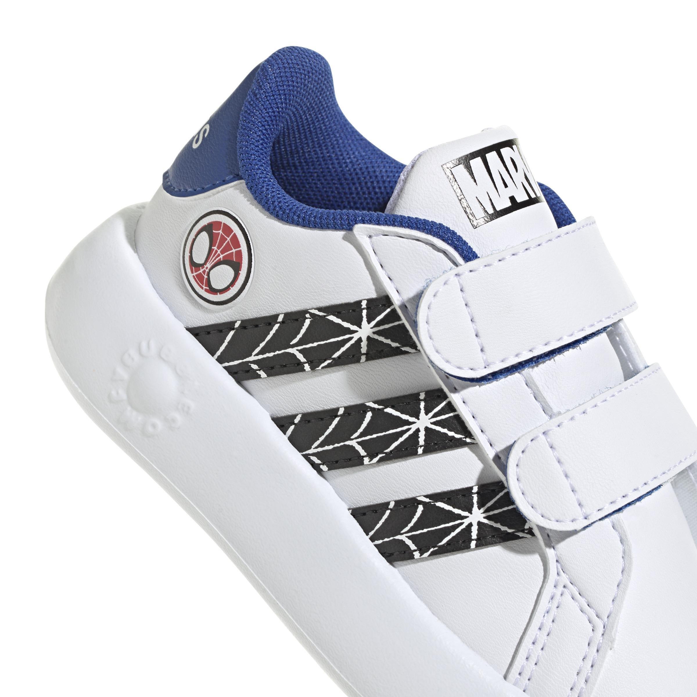 Unisex Kids Marvel's Spider-Man Grand Court Shoes, White, A701_ONE, large image number 5