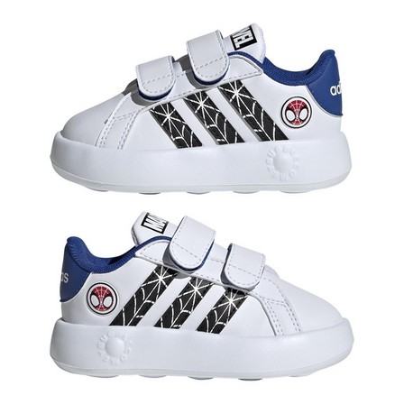 Kids Unisex Marvels Spider-Man Grand Court Shoes, White, A701_ONE, large image number 6