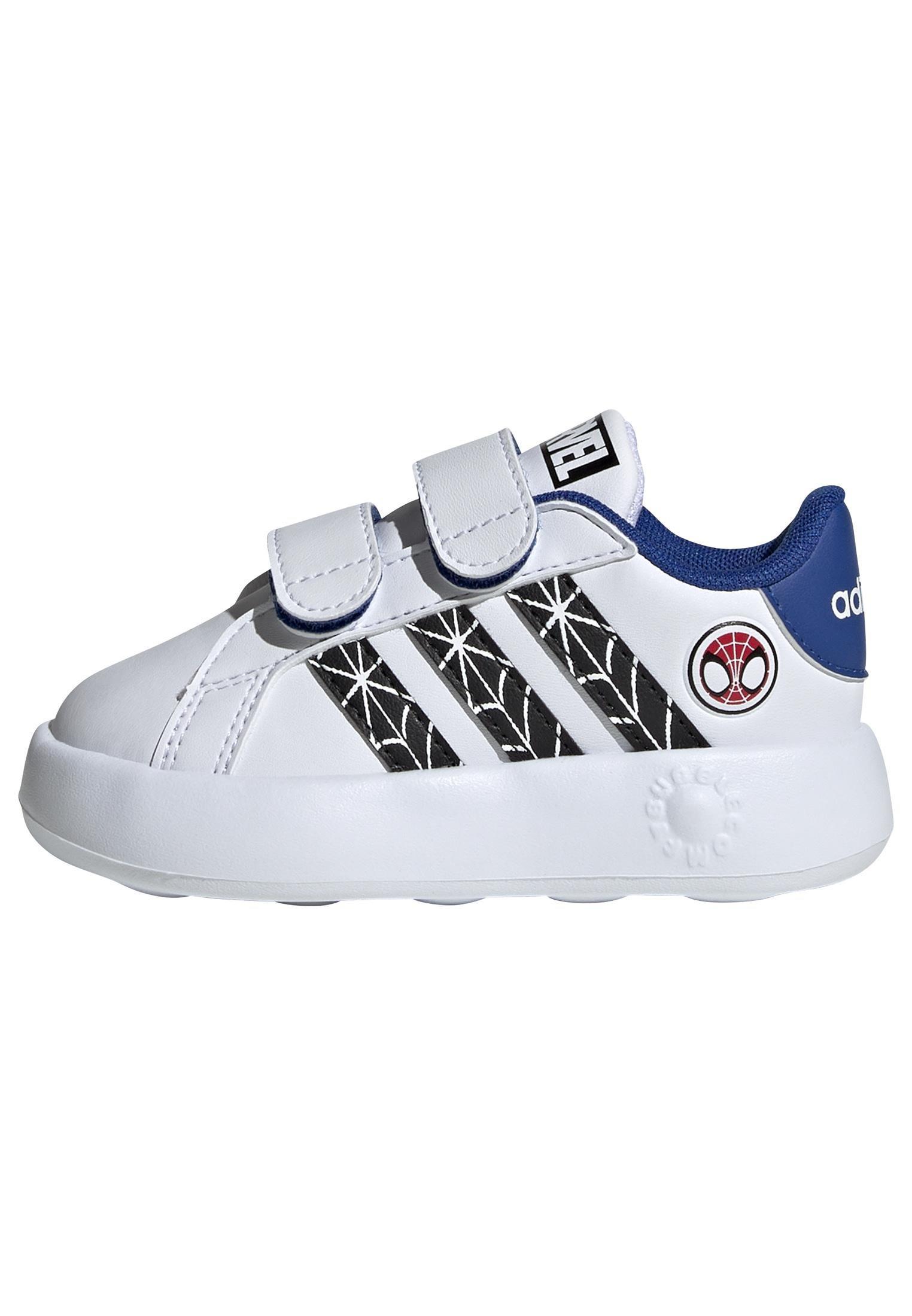 adidas - Kids Unisex Marvels Spider-Man Grand Court Shoes, White