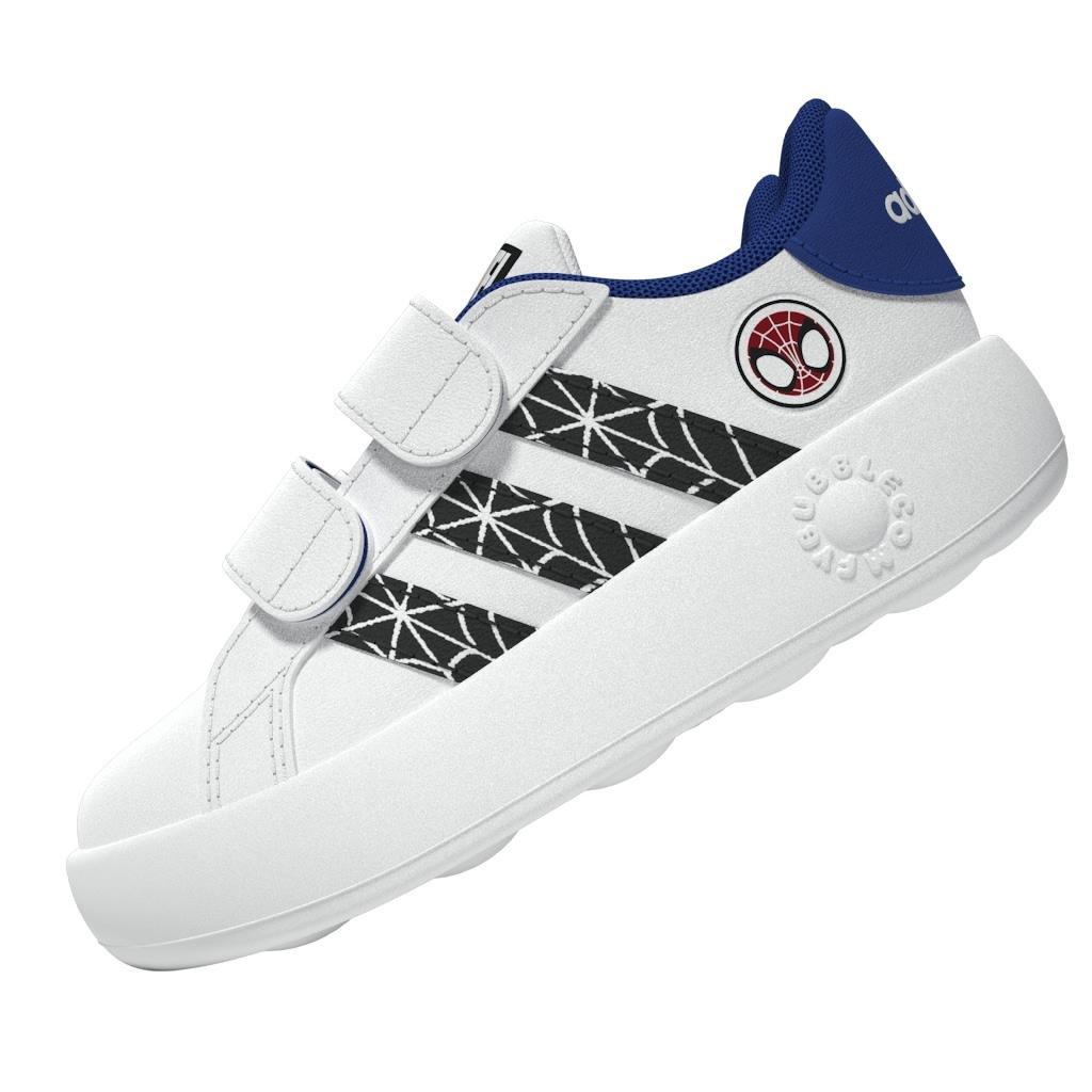 Unisex Kids Marvel's Spider-Man Grand Court Shoes, White, A701_ONE, large image number 9