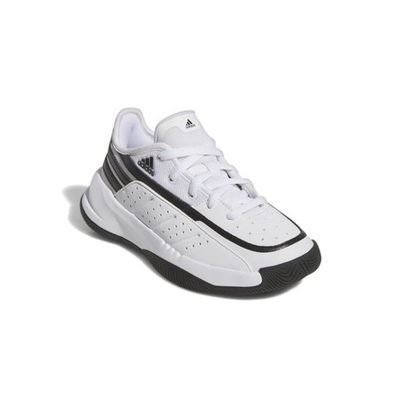 Kids Unisex Front Court Shoes, White, A701_ONE, large image number 1
