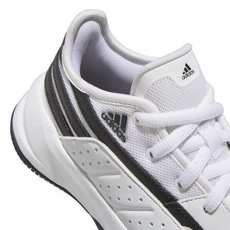 Kids Unisex Front Court Shoes, White, A701_ONE, large image number 3