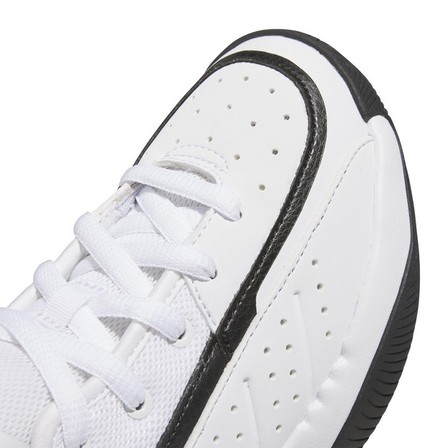 Kids Unisex Front Court Shoes, White, A701_ONE, large image number 4