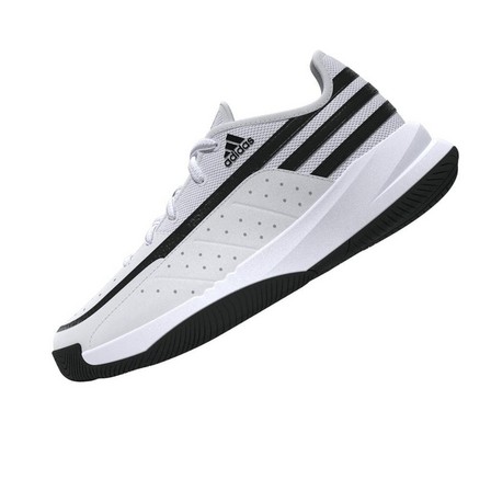 Kids Unisex Front Court Shoes, White, A701_ONE, large image number 7