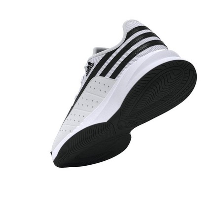 Kids Unisex Front Court Shoes, White, A701_ONE, large image number 12