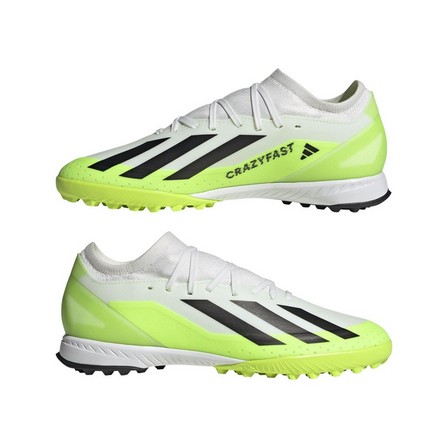 Unisex X Crazyfast.3 Turf Boots Ftwr, White, A701_ONE, large image number 9