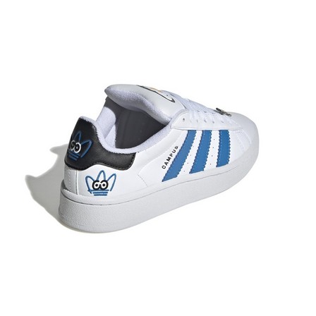 Kids Unisex Adidas Originals X James Jarvis Campus 00S Shoes Kids Ftwr, White, A701_ONE, large image number 1