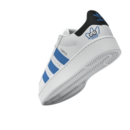 Kids Unisex Adidas Originals X James Jarvis Campus 00S Shoes Kids Ftwr, White, A701_ONE, large image number 7