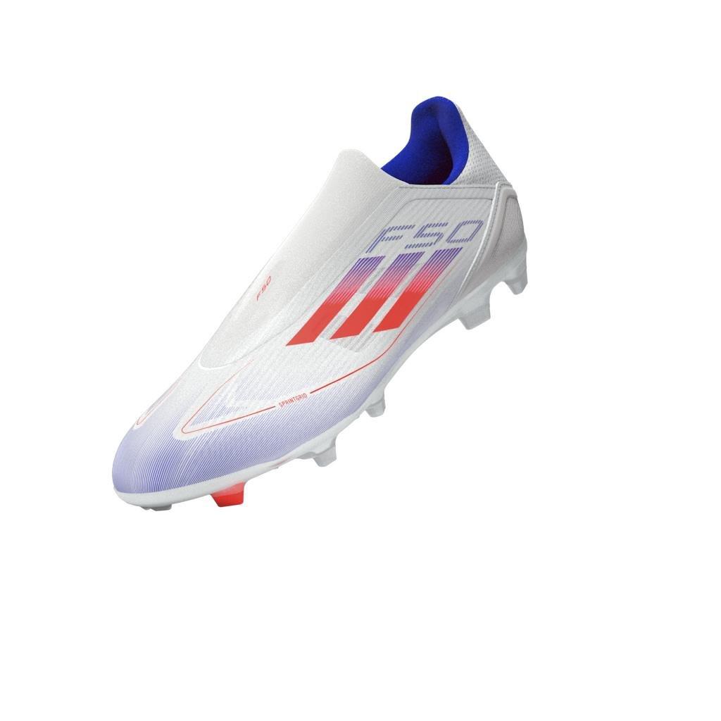 Unisex F50 League Laceless Firm/Multi-Ground Boots, White, A701_ONE, large image number 5