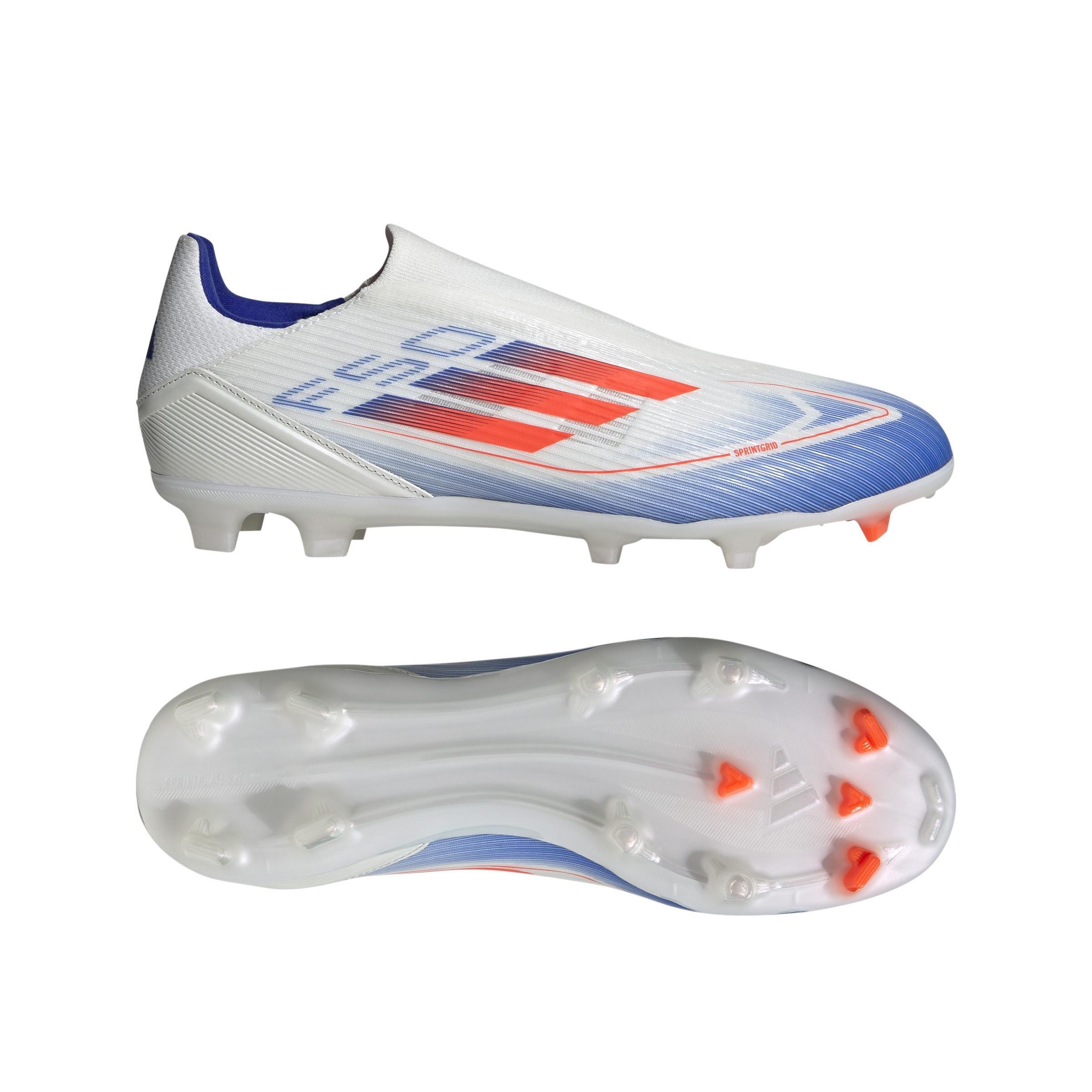 Unisex F50 League Laceless Firm/Multi-Ground Boots, White, A701_ONE, large image number 6