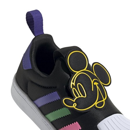 Unisex Kids Adidas Originals X Disney Mickey Superstar 360 Shoes, Black, A701_ONE, large image number 3
