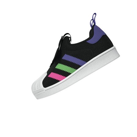 Kids Unisex Adidas Originals X Disney Mickey Superstar 360 Shoes, Black, A701_ONE, large image number 5