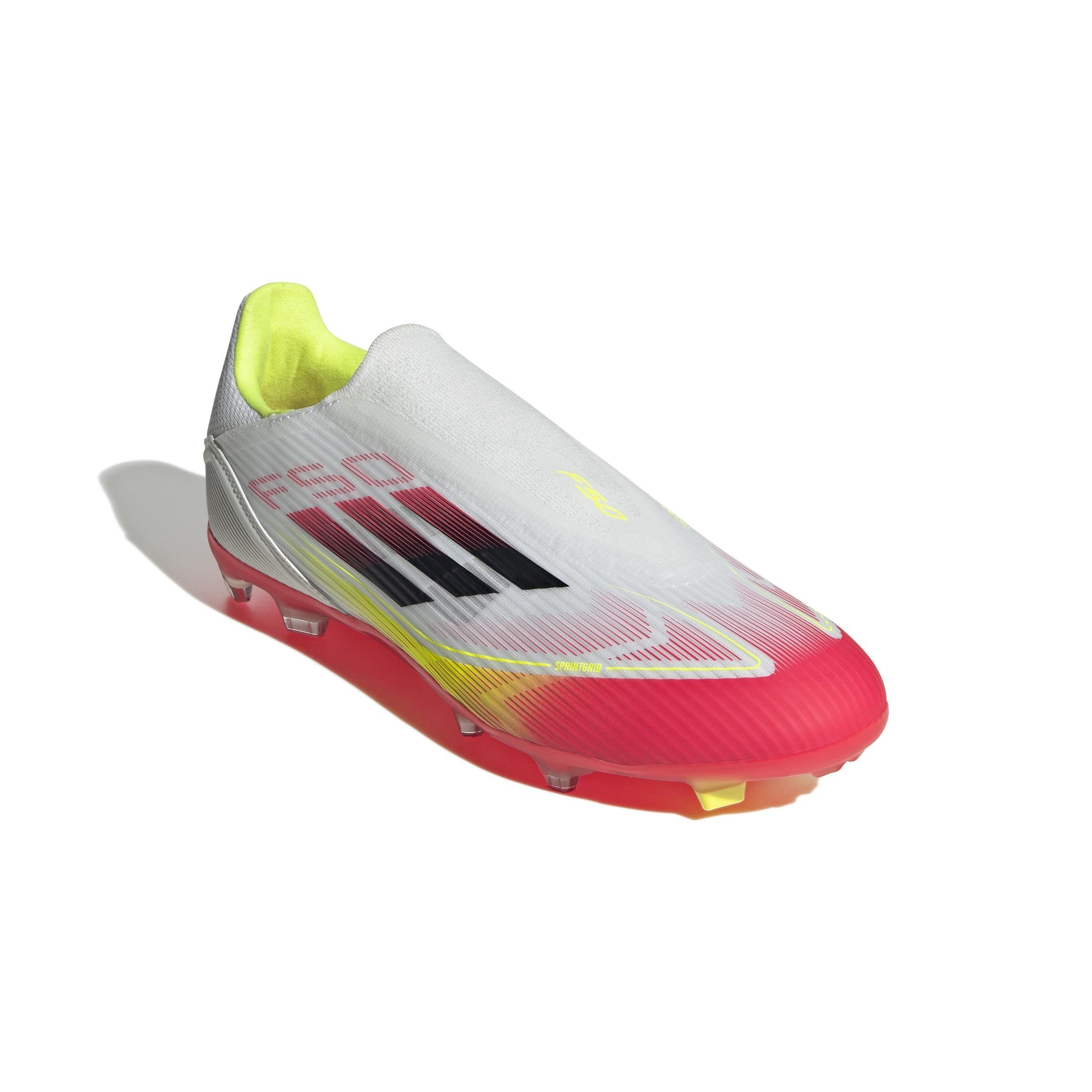 Unisex F50 League Laceless Firm/Multi-Ground Boots, White, , large image number 1